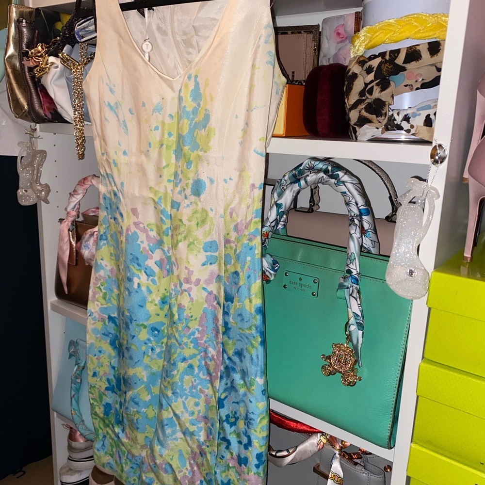 Watercolor Ted Baker London Dress Size 4 but runs small.